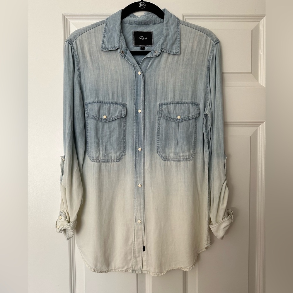 Rails ombré denim shirt with snap buttons